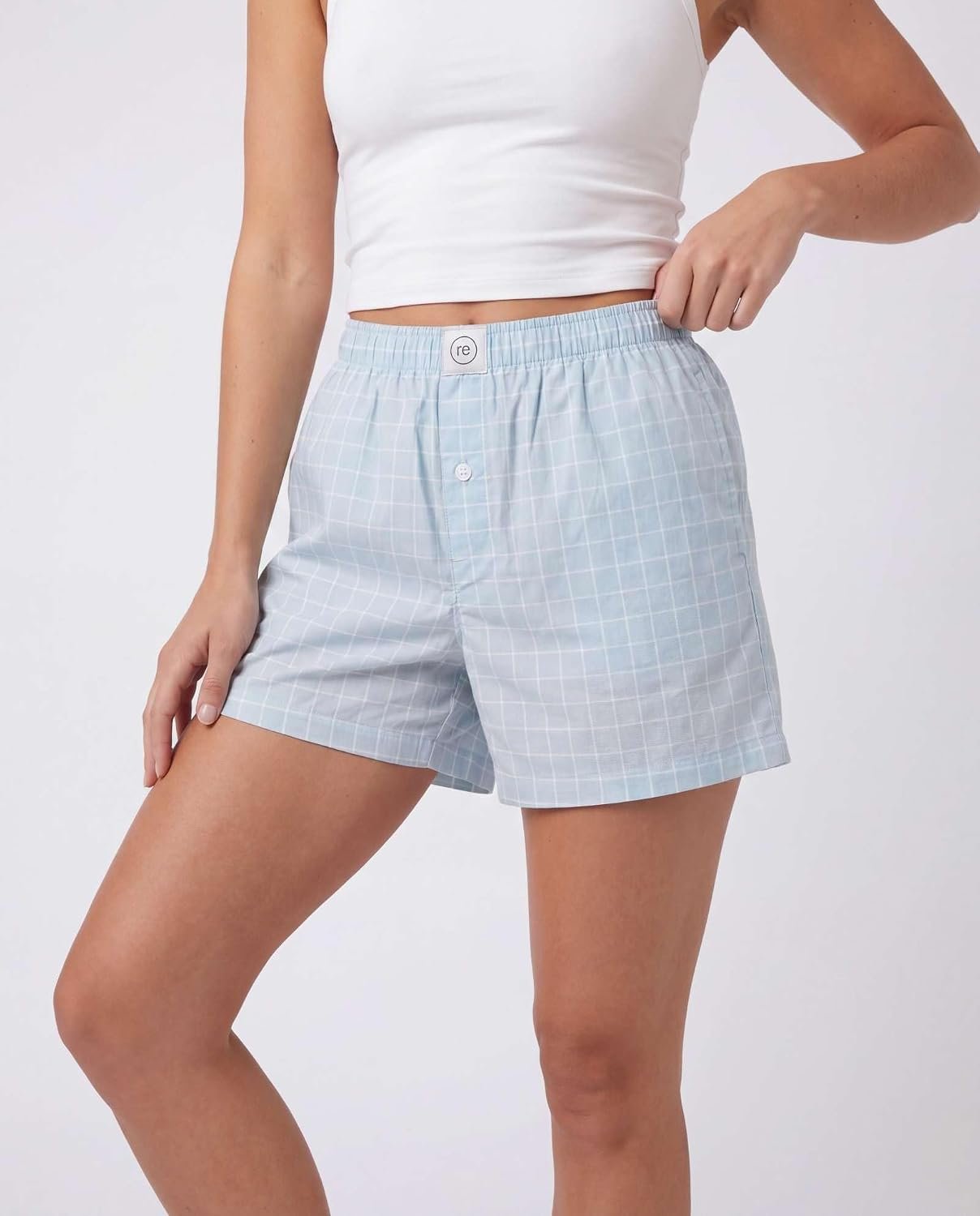 3-Pack Women’s Woven Lounge Boxer Shorts, Loose-Fit Elastic Waist PJ Bottoms, Casual Sleep Shorts with Convenient Side Pockets