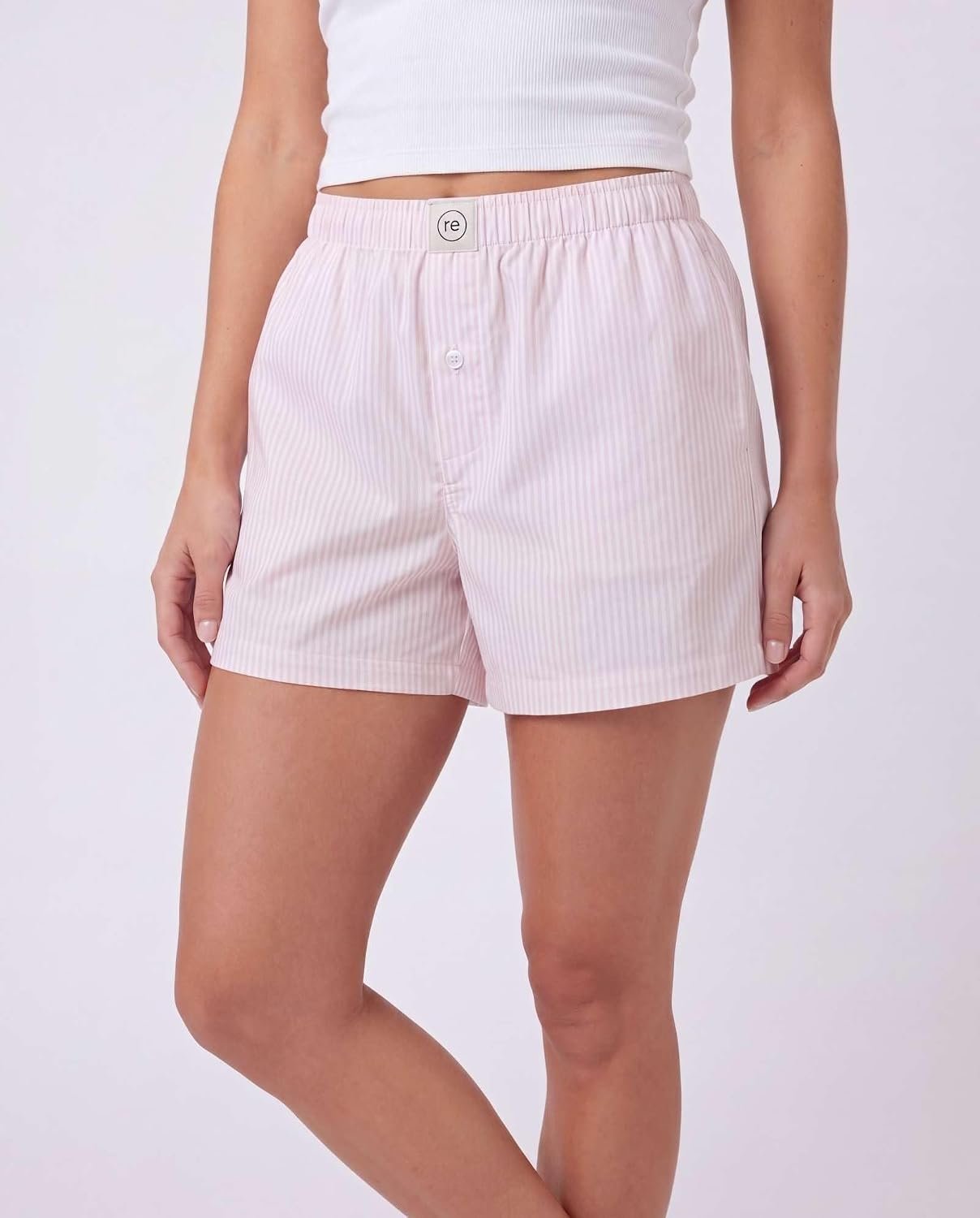 3-Pack Women’s Elastic-Waist Woven Boxer Lounge Shorts, Loose-Fitting Sleep PJ Bottoms, Casual Home Bottoms with Functional Pockets