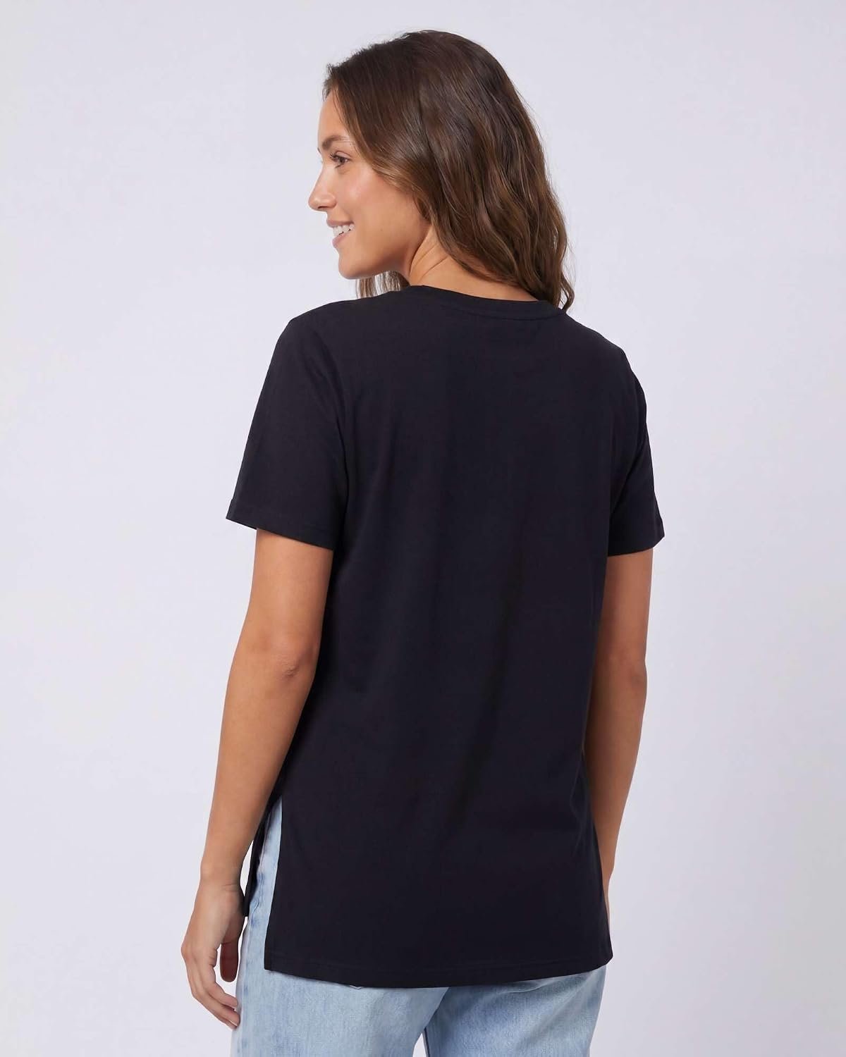 3-Pack Women’s Side-Slit Split-Hem Cotton Short Sleeve T-Shirts, Stretch Crew-Neck Casual Tops, Daily Outfit Tees for Spring & Summer